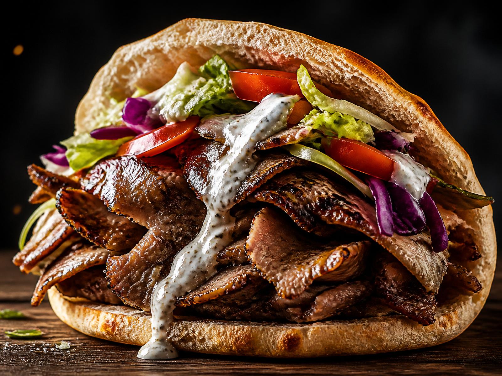 Kebab z rożna w picie