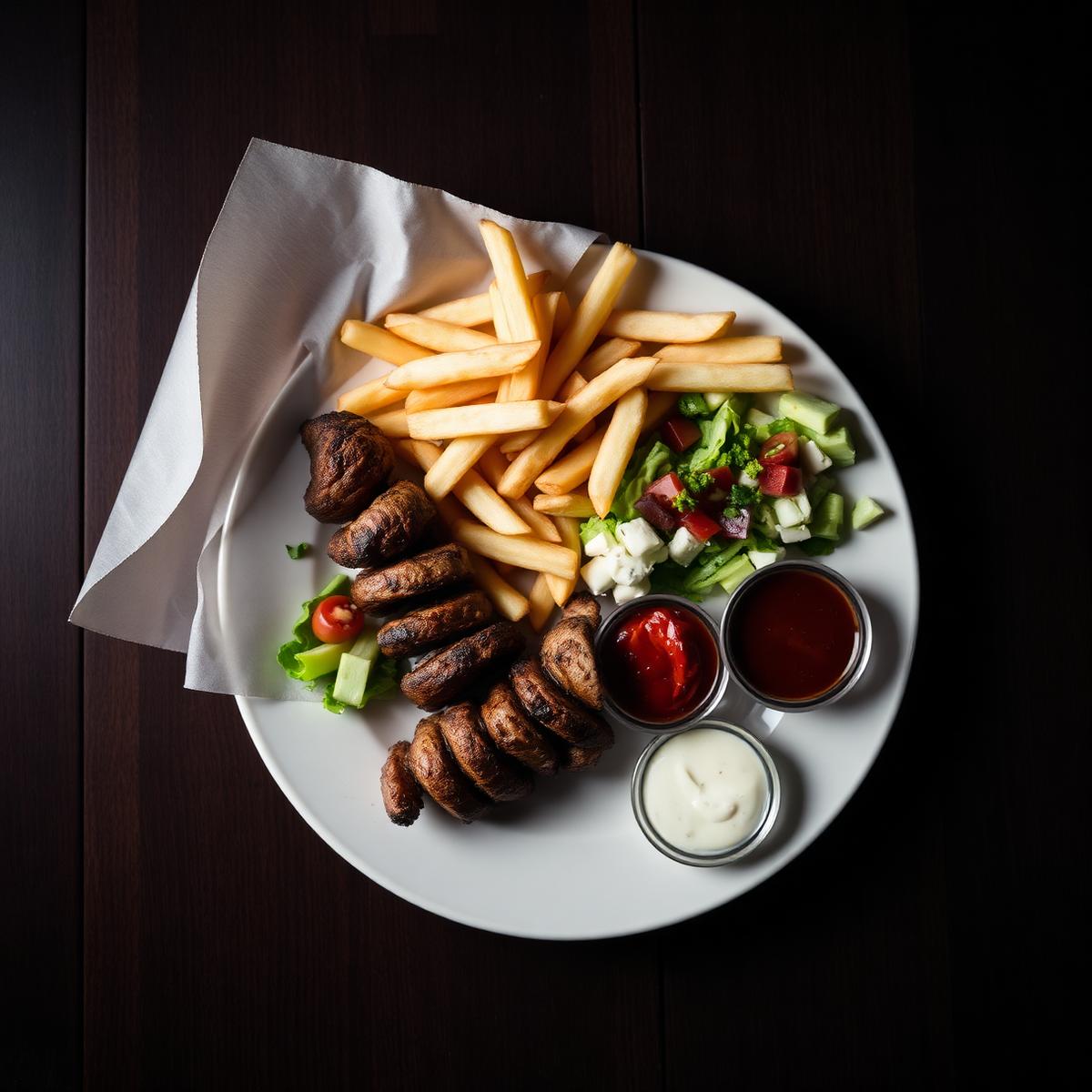 Kebab box z sosami